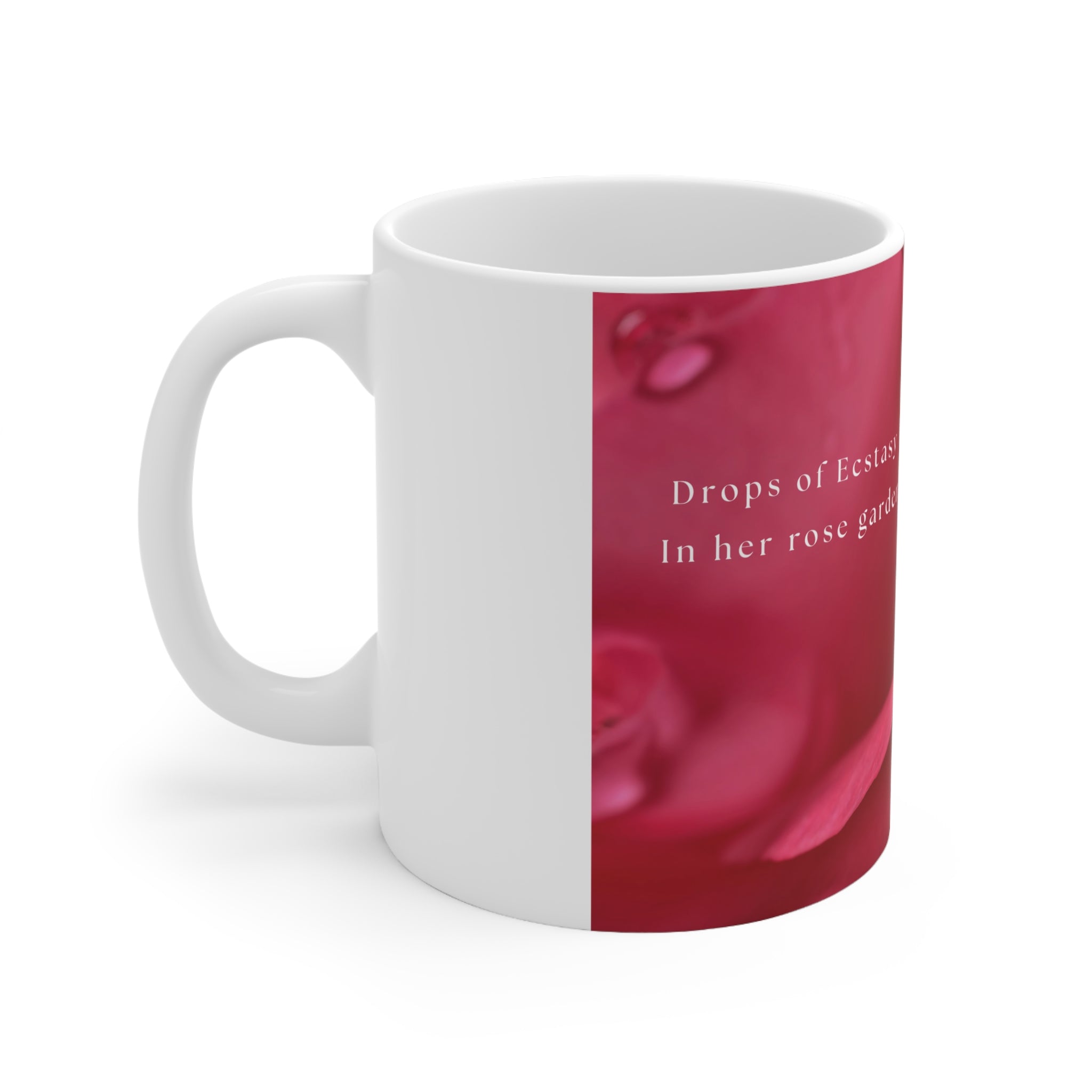 Ceramic mug rose design